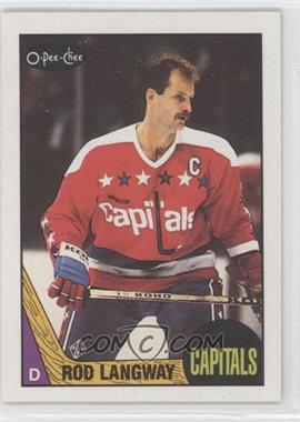 1987-88 O-Pee-Chee - [Base] #108 - Rod Langway