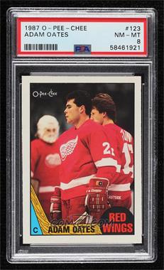 1987-88 O-Pee-Chee - [Base] #123 - Adam Oates [PSA 8 NM‑MT]