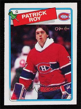 1988-89 O-Pee-Chee - [Base] #116.1 - Patrick Roy (Blue/Red Blocker)