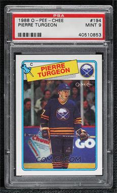 1988-89 O-Pee-Chee - [Base] #194 - Pierre Turgeon [PSA 9 MINT]