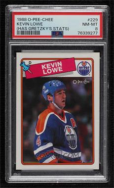 1988-89 O-Pee-Chee - [Base] #229 - Kevin Lowe [PSA 8 NM‑MT]