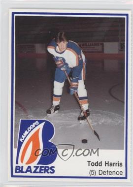 1989-90 Kamloops Blazers Team Issue - [Base] #5 - Todd Harris