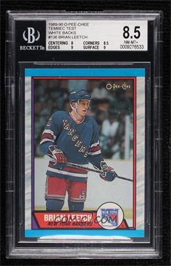 1989-90 O-Pee-Chee - [Base] - Tembec Test #136 - Brian Leetch [BGS 8.5 NM‑MT+]