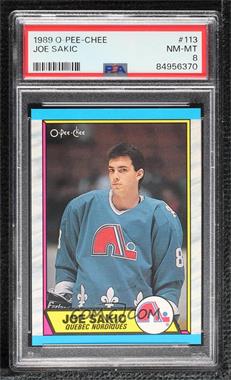 1989-90 O-Pee-Chee - [Base] #113 - Joe Sakic [PSA 8 NM‑MT]