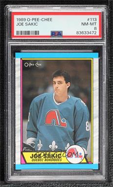 1989-90 O-Pee-Chee - [Base] #113 - Joe Sakic [PSA 8 NM‑MT]