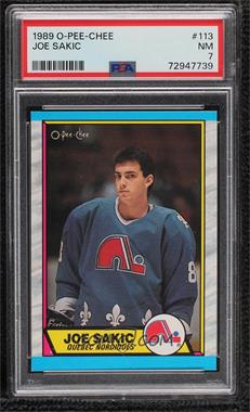 1989-90 O-Pee-Chee - [Base] #113 - Joe Sakic [PSA 7 NM]