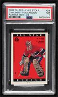 Doug Wilson, Chris Chelios (28 Patrick Roy) [PSA 7 NM]