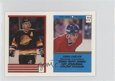 1989-90 O-Pee-Chee Album Stickers - [Base] #73-212 - Larry Melnyk, Chris Chelios