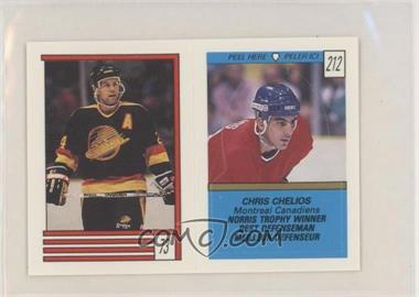 1989-90 O-Pee-Chee Album Stickers - [Base] #73-212 - Larry Melnyk, Chris Chelios