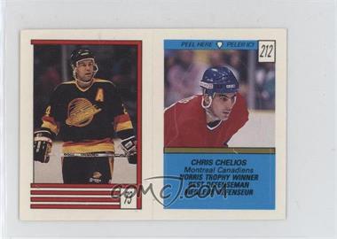 1989-90 O-Pee-Chee Album Stickers - [Base] #73-212 - Larry Melnyk, Chris Chelios