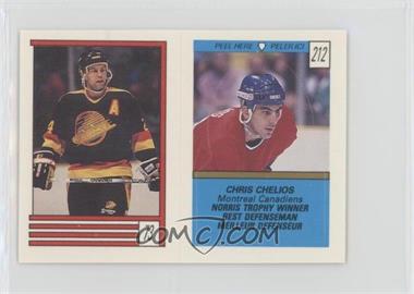 1989-90 O-Pee-Chee Album Stickers - [Base] #73-212 - Larry Melnyk, Chris Chelios