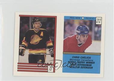 1989-90 O-Pee-Chee Album Stickers - [Base] #73-212 - Larry Melnyk, Chris Chelios