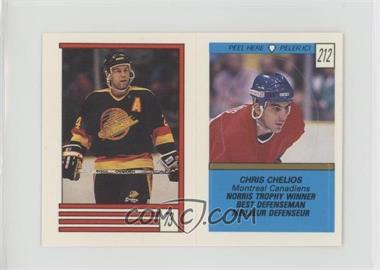 1989-90 O-Pee-Chee Album Stickers - [Base] #73-212 - Larry Melnyk, Chris Chelios