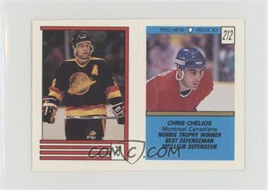 1989-90 O-Pee-Chee Album Stickers - [Base] #73-212 - Larry Melnyk, Chris Chelios