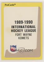 Fort Wayne Komets Team Checklist