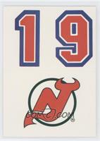 New Jersey Devils Team (Uniform Number Above Logo)