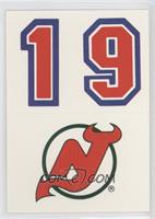 New Jersey Devils Team (Uniform Number Above Logo)