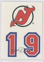 New Jersey Devils Team (Uniform Number Below Logo)