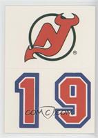 New Jersey Devils Team (Uniform Number Below Logo)