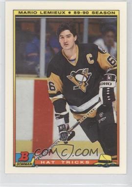 1990-91 Bowman Hat Tricks - [Base] - Glossy #2 - Mario Lemieux