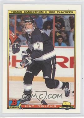 1990-91 Bowman Hat Tricks - [Base] - Glossy #21 - Tomas Sandstrom