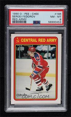 1990-91 O-Pee-Chee - Central Red Army #19R - Sergei Fedorov [PSA 8 NM‑MT]