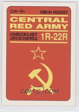 1990-91 O-Pee-Chee - Central Red Army #22R - Checklist