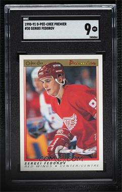 1990-91 O-Pee-Chee Premier - [Base] #30 - Sergei Fedorov [SGC 9 MINT]