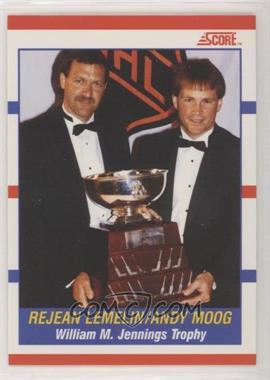 1990-91 Score - [Base] - Bilingual #365 - Award Winners - Reggie Lemelin, Andy Moog