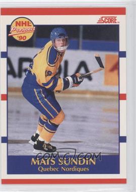 1990-91 Score - [Base] - Bilingual #398 - Prospect - Mats Sundin