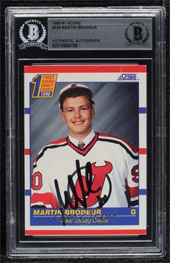 1990-91 Score - [Base] #439 - First Round Draft Choice - Martin Brodeur [BAS BGS Authentic]