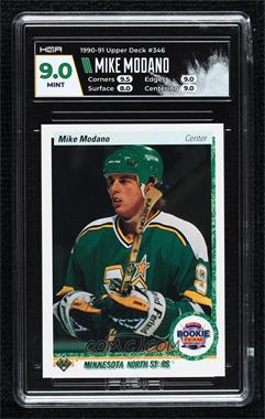 1990-91 Upper Deck - [Base] #346 - Mike Modano [HGA 9 MINT]