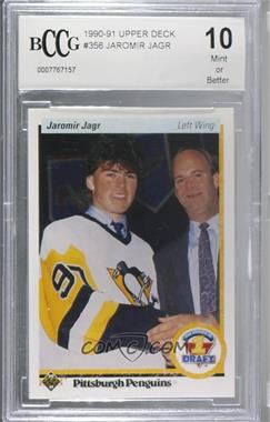 1990-91 Upper Deck - [Base] #356 - Jaromir Jagr [BCCG 10 Mint or Better]