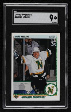 1990-91 Upper Deck - [Base] #46 - Mike Modano [SGC 9 MINT]