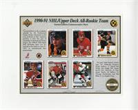 All-Rookie Team - Jaromir Jagr, Sergei Fedorov, Ken Hodge, Eric Weinrich, Ed Be…