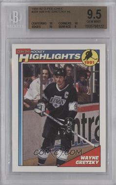 1991-92 O-Pee-Chee - [Base] #201 - Wayne Gretzky [BGS 9.5 GEM MINT]