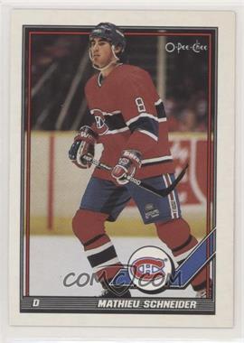 1991-92 O-Pee-Chee - [Base] #392 - Mathieu Schneider [EX to NM]