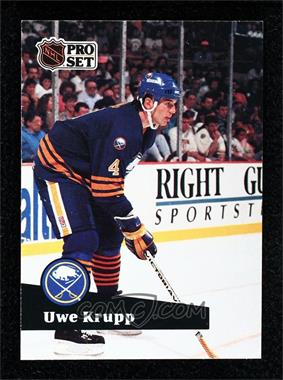 1991-92 Pro Set - [Base] - Wrong Back #20 - Uwe Krupp, (Don Beaupre Back)