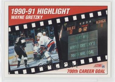 1991-92 Score Canadian - [Base] - Bilingual #303 - 1990-91 Highlight - Wayne Gretzky