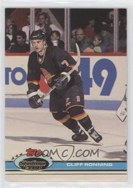 1991-92 Topps Stadium Club - [Base] #298.2 - Cliff Ronning ("The Sporting News" Missing on Back)