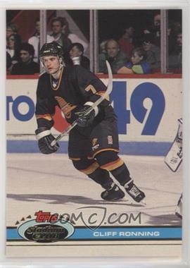 1991-92 Topps Stadium Club - [Base] #298.2 - Cliff Ronning ("The Sporting News" Missing on Back)