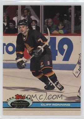 1991-92 Topps Stadium Club - [Base] #298.2 - Cliff Ronning ("The Sporting News" Missing on Back)