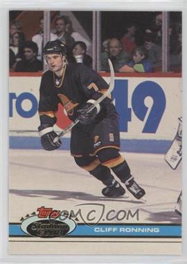 1991-92 Topps Stadium Club - [Base] #298.2 - Cliff Ronning ("The Sporting News" Missing on Back)