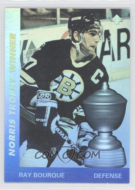 Autographed 1991-92 Upper Deck Ray Bourque Boston Bruins Card #255 Beckett  Slabbed - Main Line Autographs