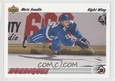 1991-92 Upper Deck - [Base] #134 - Mats Sundin