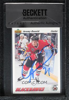 1991-92 Upper Deck - [Base] #166 - Jeremy Roenick [BAS Seal of Authenticity]