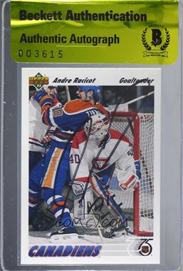 1991-92 Upper Deck - [Base] #377 - Andre Racicot [BAS Authentic]