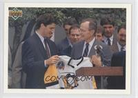 Mario Lemieux, George H.W. Bush