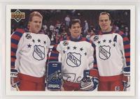 Checklist - Brian Leetch, Mike Richter, Mark Messier