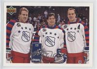 Checklist - Brian Leetch, Mike Richter, Mark Messier